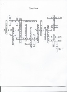 Answers to most recent crossword puzzle from MMM newsletter