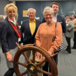 (Left to right)  Lorren West - Mississippi Maritime Museum and Activity Center  executive director, Bud & Susan Villarreal - Volunteers, Kyle Williams - Mississippi Maritime Museum and Activity Center's education curriculum specialist
